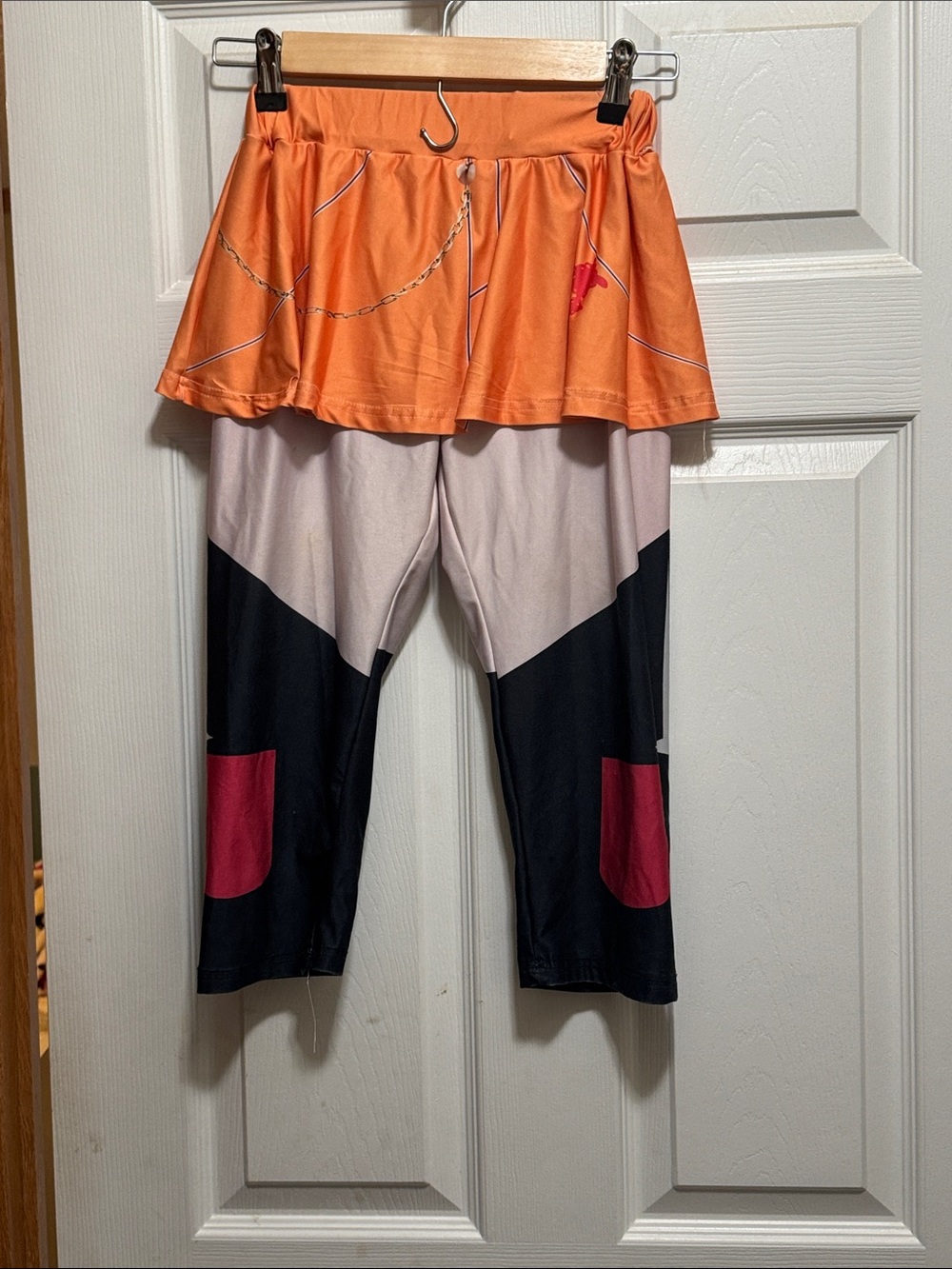 Purple and Orange Girls' Costume Set - Crop Top & Pants - Picture 2 of 3